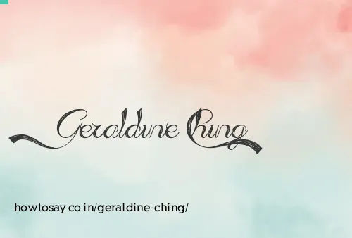 Geraldine Ching