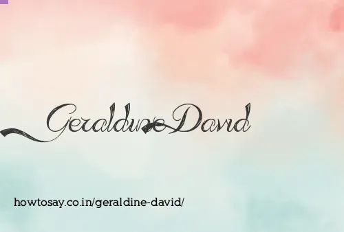 Geraldine David