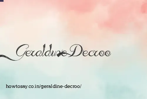 Geraldine Decroo