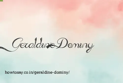 Geraldine Dominy