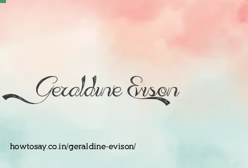 Geraldine Evison