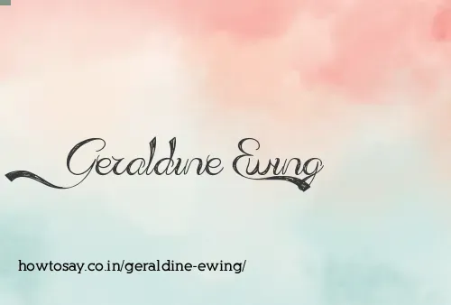 Geraldine Ewing