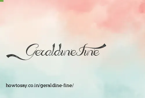 Geraldine Fine