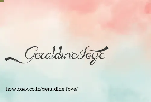 Geraldine Foye