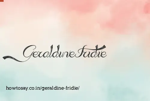 Geraldine Fridie