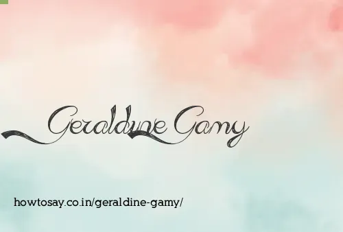 Geraldine Gamy