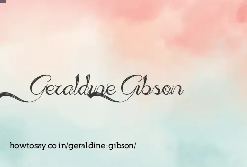 Geraldine Gibson
