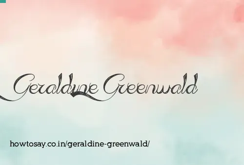 Geraldine Greenwald