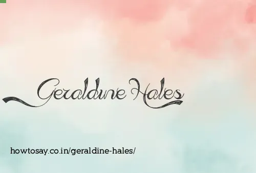 Geraldine Hales
