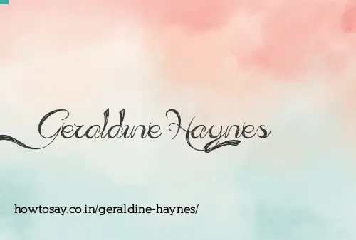 Geraldine Haynes