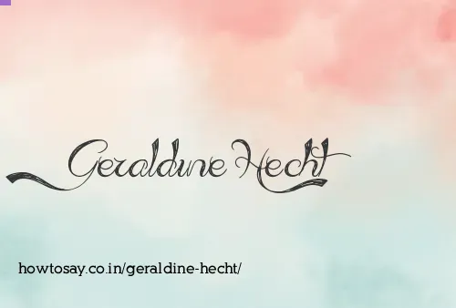 Geraldine Hecht