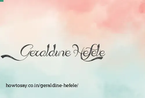 Geraldine Hefele