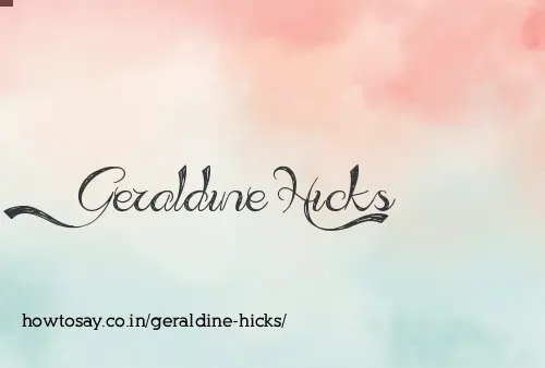 Geraldine Hicks