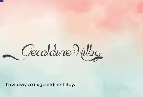 Geraldine Hilby