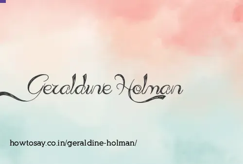 Geraldine Holman