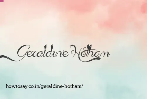 Geraldine Hotham