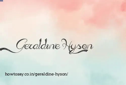 Geraldine Hyson