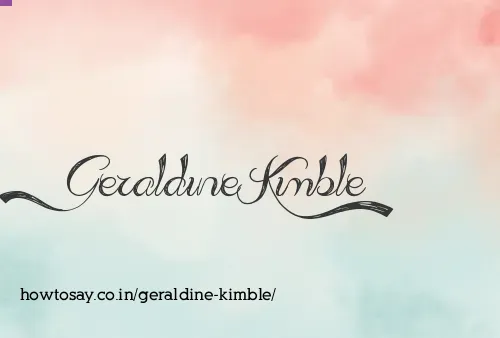 Geraldine Kimble