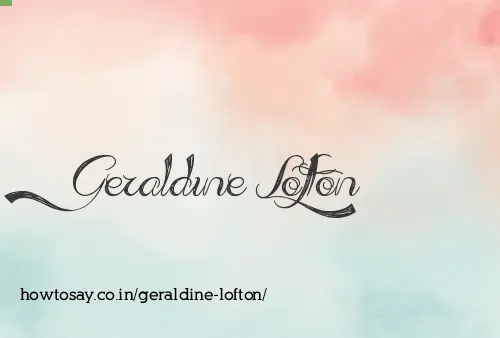 Geraldine Lofton