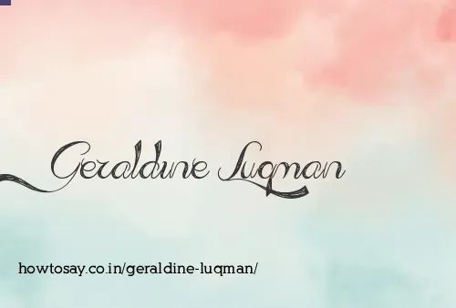 Geraldine Luqman