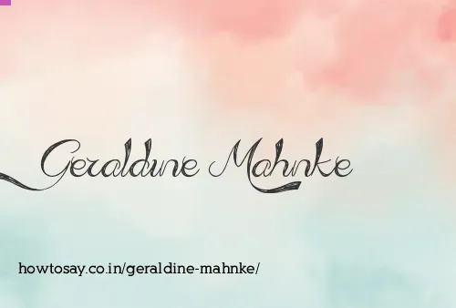 Geraldine Mahnke