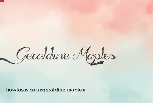 Geraldine Maples
