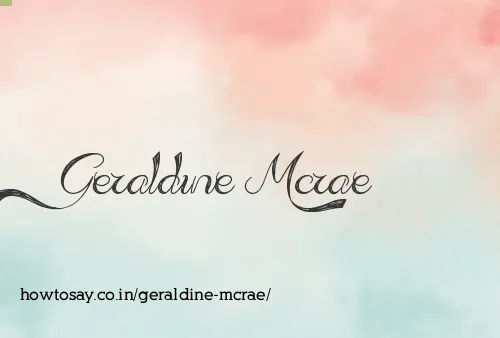 Geraldine Mcrae