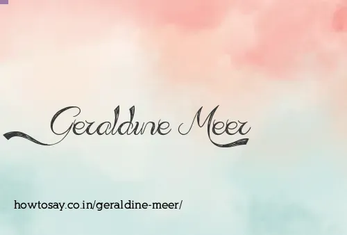 Geraldine Meer
