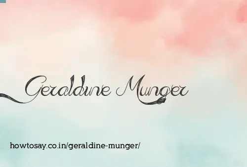 Geraldine Munger