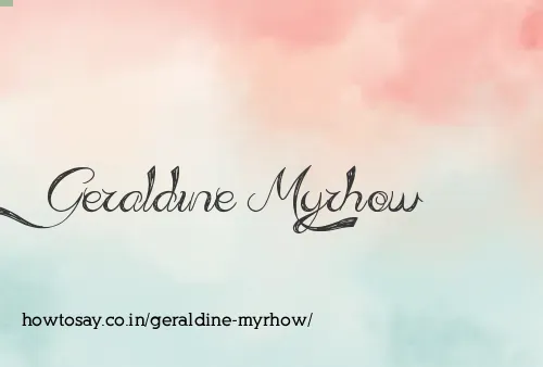 Geraldine Myrhow
