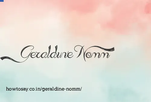 Geraldine Nomm