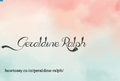 Geraldine Ralph