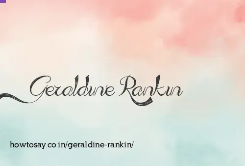 Geraldine Rankin