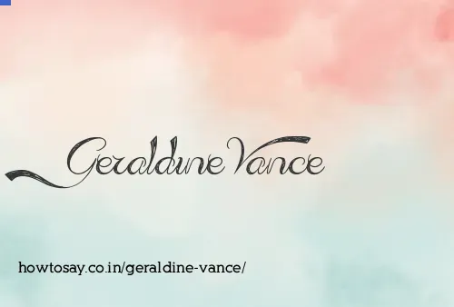 Geraldine Vance