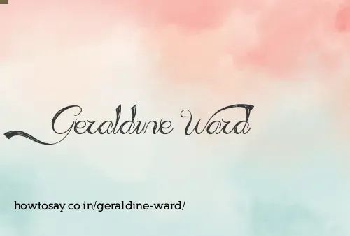 Geraldine Ward