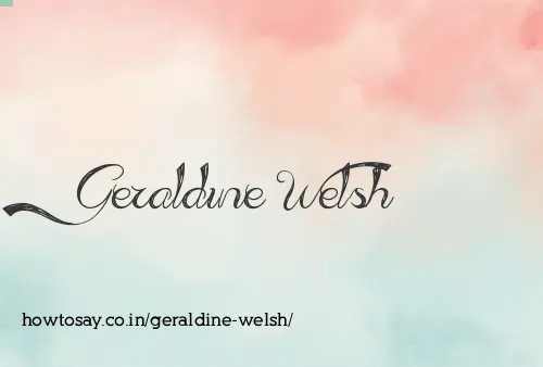 Geraldine Welsh