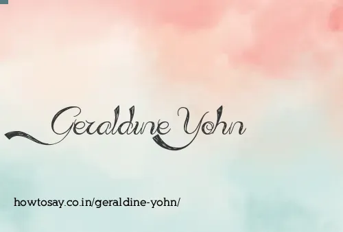 Geraldine Yohn