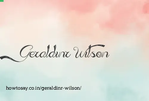 Geraldinr Wilson