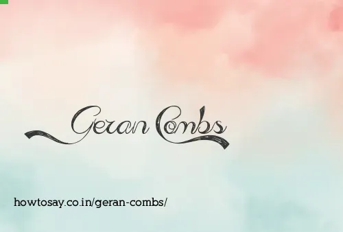 Geran Combs