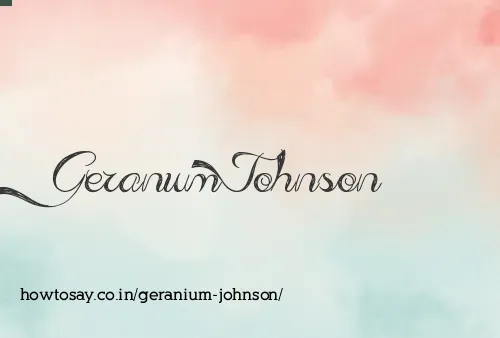 Geranium Johnson