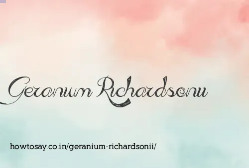 Geranium Richardsonii
