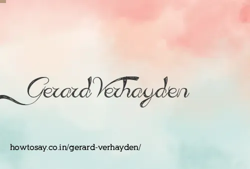 Gerard Verhayden