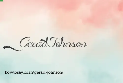 Gerarl Johnson