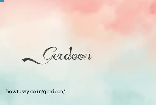 Gerdoon