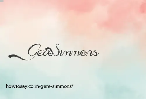 Gere Simmons