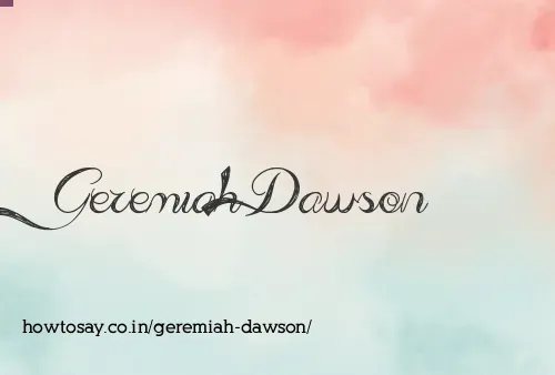 Geremiah Dawson