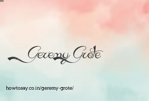 Geremy Grote