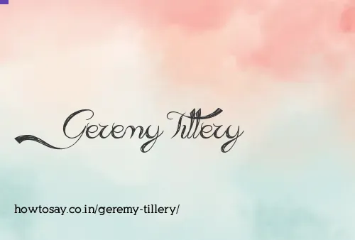 Geremy Tillery
