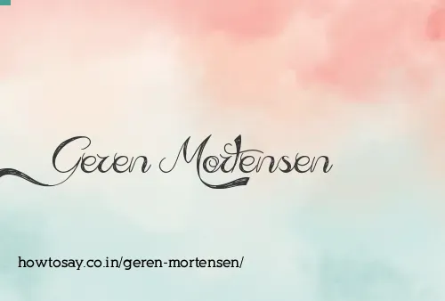 Geren Mortensen