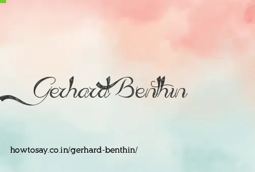 Gerhard Benthin